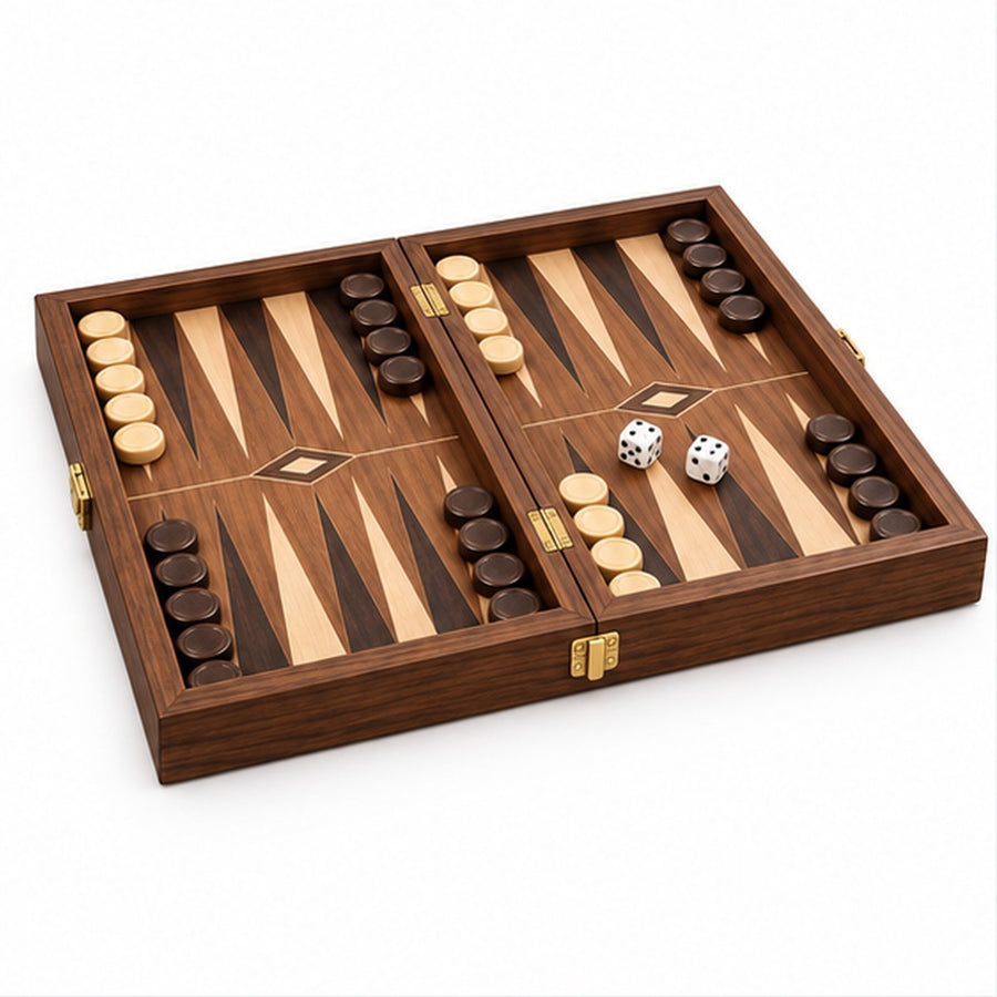 BoardGameJoy Classic Folding Backgammon Set