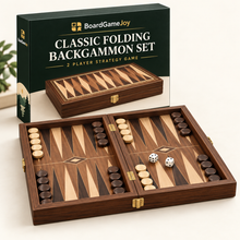 BoardGameJoy Classic Folding Backgammon Set