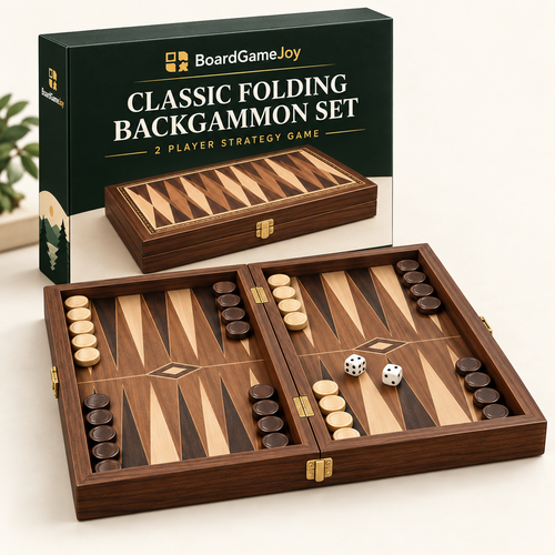 BoardGameJoy Classic Folding Backgammon Set