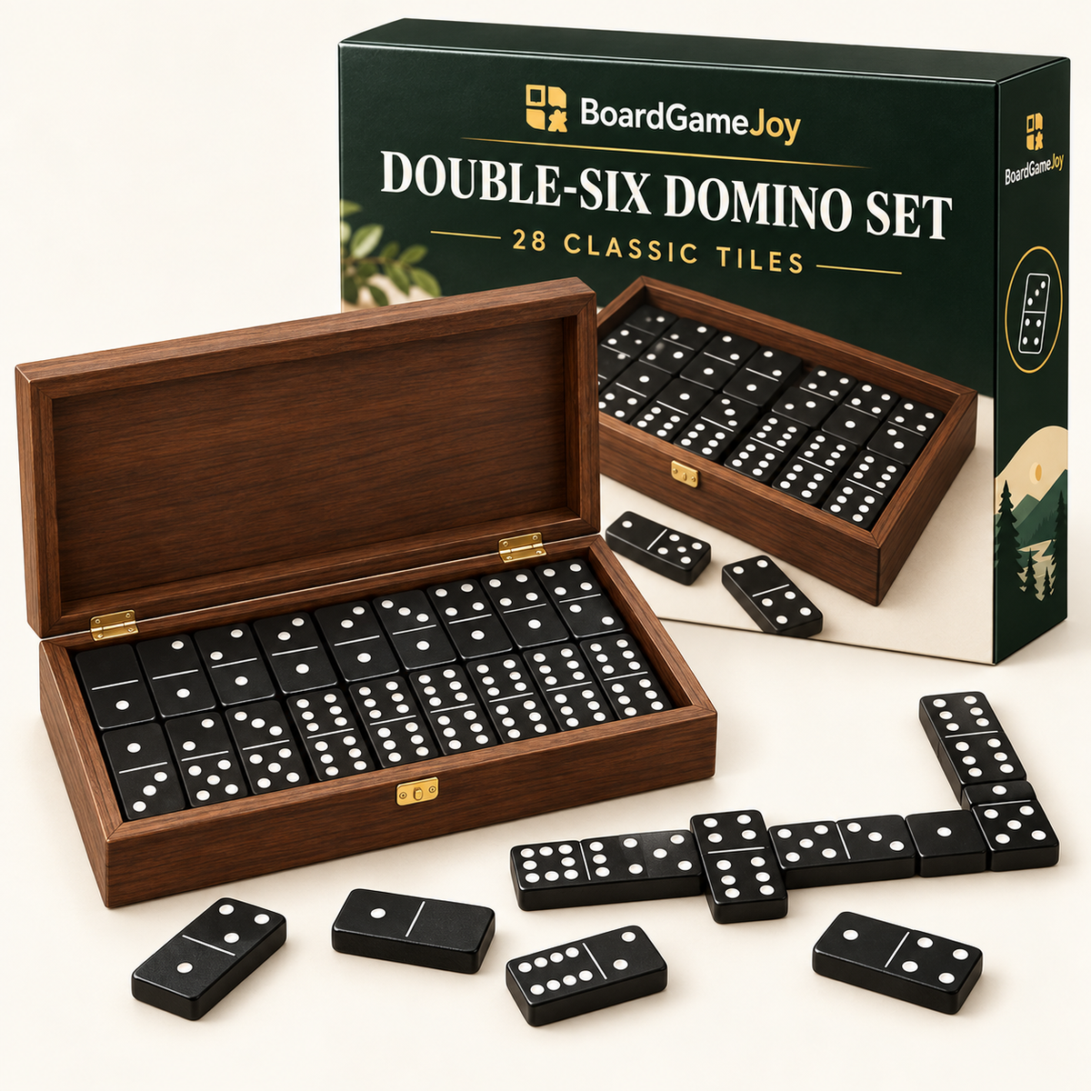 BoardGameJoy Double-Six Domino Set